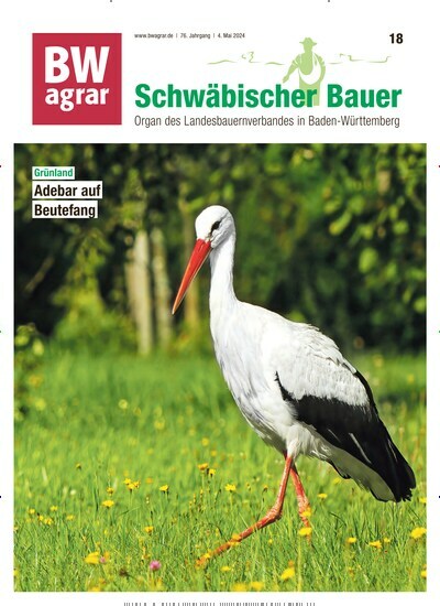 Titelbild der Ausgabe 18/2024 von BWagrar Schwäbischer Bauer. Diese Zeitschrift und viele weitere Naturzeitschriften, Landwirtschaftszeitungen und Umweltmagazine als Abo oder epaper bei United Kiosk online kaufen.