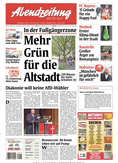 Titelbild der Ausgabe 101/2024 von Abendzeitung München. Diese Zeitschrift und viele weitere Zeitungsabos als Abo oder epaper bei United Kiosk online kaufen.