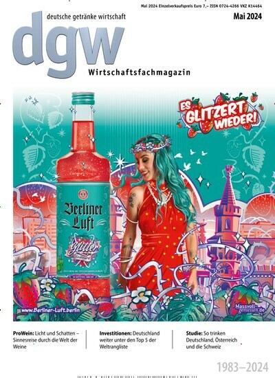 Titelbild der Ausgabe 5/2024 von dgw deutsche getränke wirtschaft. Diese Zeitschrift und viele weitere Gastronomiezeitschriften, Fashionmagazine, Beautymagazine als Abo oder epaper bei United Kiosk online kaufen.