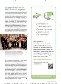 Titelbild der Ausgabe 10/2022 von FDF-Bundeskongress. Zeitschriften als Abo oder epaper bei United Kiosk online kaufen.