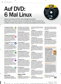 Titelbild der Ausgabe 5/2022 von Auf DVD: 6 Mal Linux. Zeitschriften als Abo oder epaper bei United Kiosk online kaufen.