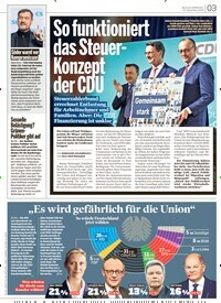 Titelbild der Ausgabe 50/2024 von So funktioniert das Steuer-Konzept der CDU. Zeitschriften als Abo oder epaper bei United Kiosk online kaufen.