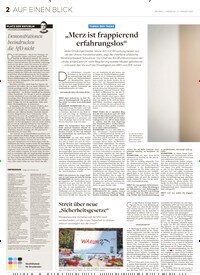 Titelbild der Ausgabe 14/2025 von „Merz ist frappierend erfahrungslos“. Zeitschriften als Abo oder epaper bei United Kiosk online kaufen.