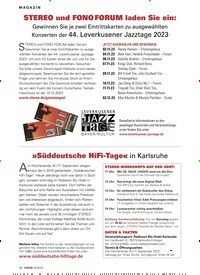 Titelbild der Ausgabe 10/2023 von »Süddeutsche HiFi-Tage« in Karlsruhe. Zeitschriften als Abo oder epaper bei United Kiosk online kaufen.