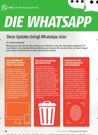Titelbild der Ausgabe 1/2020 von Die WhatsApp Zukunft 2020: DIE WHATSAPP ZUKUNFT 2020: Diese Updates bringt WhatsApp 2020. Zeitschriften als Abo oder epaper bei United Kiosk online kaufen.
