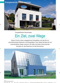 Titelbild der Ausgabe 9/2011 von Energieeffiziente Hauskonzepte: Ein Ziel, zwei Wege. Zeitschriften als Abo oder epaper bei United Kiosk online kaufen.