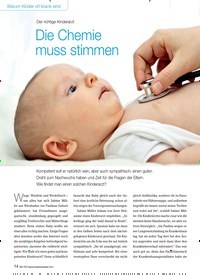 Titelbild der Ausgabe 11/2014 von Der richtige Kinderarzt: Die Chemie muss stimmen. Zeitschriften als Abo oder epaper bei United Kiosk online kaufen.