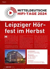 Titelbild der Ausgabe 7/2024 von Leipziger Hörfest im Herbst. Zeitschriften als Abo oder epaper bei United Kiosk online kaufen.