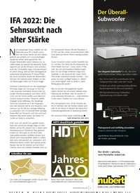 Titelbild der Ausgabe 5/2022 von IFA 2022: Die Sehnsucht nach alter Stärke. Zeitschriften als Abo oder epaper bei United Kiosk online kaufen.
