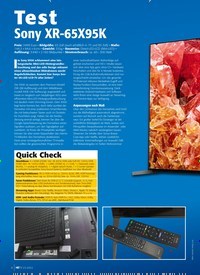 Titelbild der Ausgabe 5/2022 von Sony XR-65X95K. Zeitschriften als Abo oder epaper bei United Kiosk online kaufen.