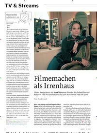 Titelbild der Ausgabe 19/2022 von Filmemachen als Irrenhaus. Zeitschriften als Abo oder epaper bei United Kiosk online kaufen.