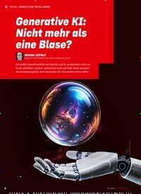 Titelbild der Ausgabe 1/2025 von Generative KI: Nicht mehr als eine Blase?. Zeitschriften als Abo oder epaper bei United Kiosk online kaufen.