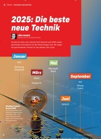 Titelbild der Ausgabe 2/2025 von 2025: Die beste neue Technik. Zeitschriften als Abo oder epaper bei United Kiosk online kaufen.