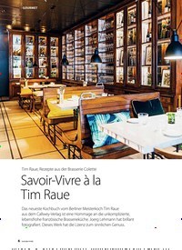 Titelbild der Ausgabe 8/2020 von Tim Raue, Rezepte aus der Brasserie Colette: Savoir-Vivre à la Tim Raue. Zeitschriften als Abo oder epaper bei United Kiosk online kaufen.