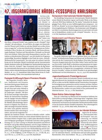 Titelbild der Ausgabe 189/2025 von 47. INTERNATIONALE HÄNDEL-FESTSPIELE KARLSRUHE. Zeitschriften als Abo oder epaper bei United Kiosk online kaufen.