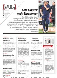 Titelbild der Ausgabe 21/2024 von Köln braucht mehr Emotionen. Zeitschriften als Abo oder epaper bei United Kiosk online kaufen.