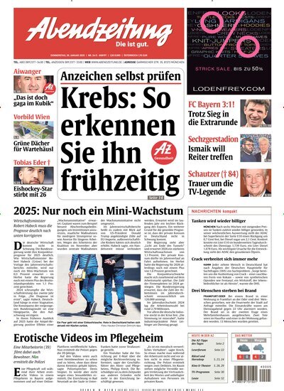 Titelbild der Ausgabe 24/2025 von Abendzeitung München. Diese Zeitschrift und viele weitere Zeitungsabos als Abo oder epaper bei United Kiosk online kaufen.