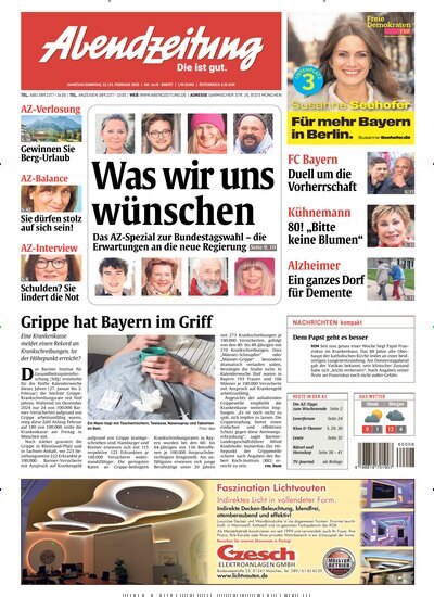 Titelbild der Ausgabe 44/2025 von Abendzeitung München. Diese Zeitschrift und viele weitere Zeitungsabos als Abo oder epaper bei United Kiosk online kaufen.