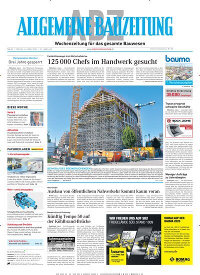 Titelbild der Ausgabe 11/2025 von ABZ - Allgemeine Bauzeitung. Diese Zeitschrift und viele weitere Architekturzeitschriften und Bauzeitschriften als Abo oder epaper bei United Kiosk online kaufen.