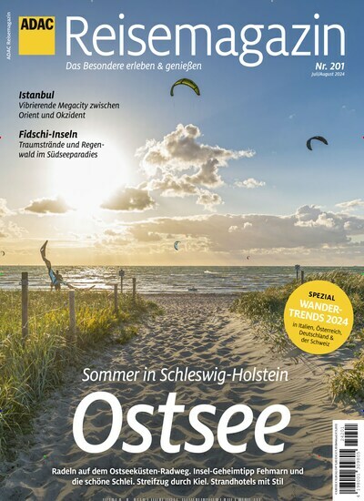 Titelbild der Ausgabe 201/2024 von ADAC Reisemagazin. Diese Zeitschrift und viele weitere Reisemagazine, Freizeitmagazine und Wissensmagazine als Abo oder epaper bei United Kiosk online kaufen.
