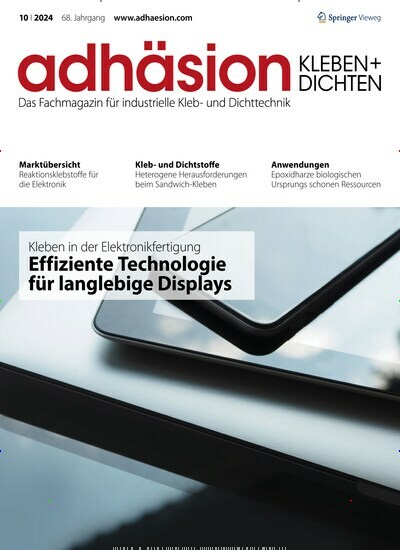 Titelbild der Ausgabe 10/2024 von adhäsion KLEBEN & DICHTEN. Diese Zeitschrift und viele weitere Industriemagazine und Handwerkmagazine als Abo oder epaper bei United Kiosk online kaufen.