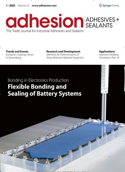 Titelbild der Ausgabe 1/2025 von adhesion ADHESIVES + SEALANTS. Diese Zeitschrift und viele weitere Industriemagazine und Handwerkmagazine als Abo oder epaper bei United Kiosk online kaufen.