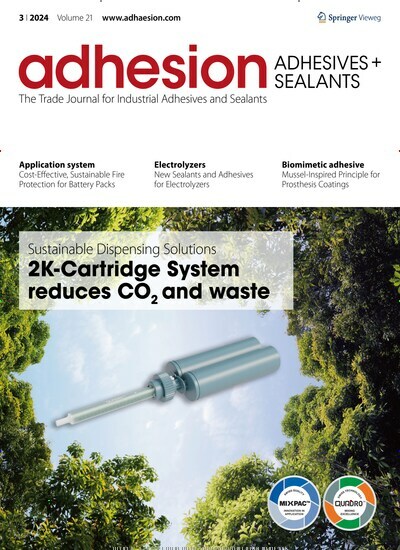 Titelbild der Ausgabe 3/2024 von adhesion ADHESIVES + SEALANTS. Diese Zeitschrift und viele weitere Industriemagazine und Handwerkmagazine als Abo oder epaper bei United Kiosk online kaufen.