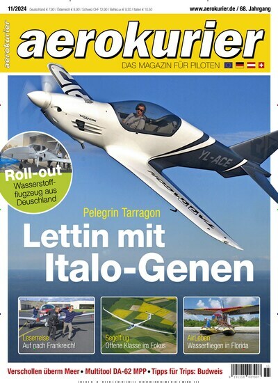 Titelbild der Ausgabe 11/2024 von aerokurier. Diese Zeitschrift und viele weitere Reisemagazine, Freizeitmagazine und Wissensmagazine als Abo oder epaper bei United Kiosk online kaufen.