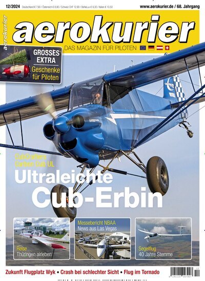 Titelbild der Ausgabe 12/2024 von aerokurier. Diese Zeitschrift und viele weitere Reisemagazine, Freizeitmagazine und Wissensmagazine als Abo oder epaper bei United Kiosk online kaufen.