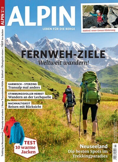 Titelbild der Ausgabe 11/2024 von ALPIN. Diese Zeitschrift und viele weitere Sportmagazine als Abo oder epaper bei United Kiosk online kaufen.