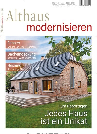 Titelbild der Ausgabe 11/2024 von Althaus modernisieren. Diese Zeitschrift und viele weitere Gartenzeitschriften und Wohnzeitschriften als Abo oder epaper bei United Kiosk online kaufen.