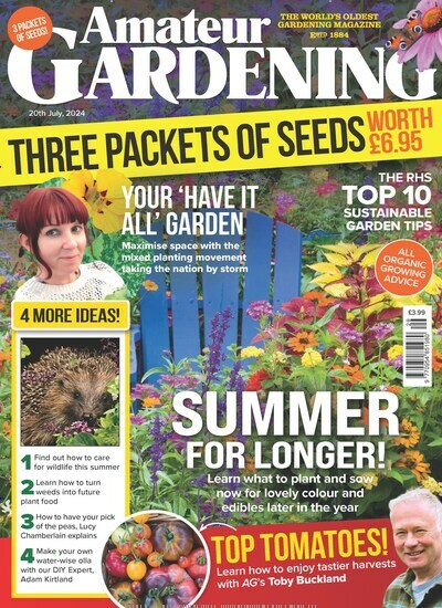 Titelbild der Ausgabe 15/2024 von Amateur Gardening. Diese Zeitschrift und viele weitere Gartenzeitschriften und Wohnzeitschriften als Abo oder epaper bei United Kiosk online kaufen.
