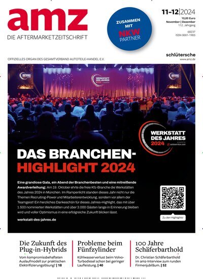 Titelbild der Ausgabe 12/2024 von amz - die aftermarketzeitschrift. Diese Zeitschrift und viele weitere Industriemagazine und Handwerkmagazine als Abo oder epaper bei United Kiosk online kaufen.