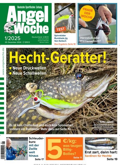 Titelbild der Ausgabe 1/2025 von AngelWoche. Diese Zeitschrift und viele weitere Sportmagazine als Abo oder epaper bei United Kiosk online kaufen.