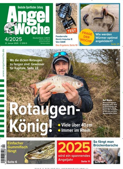 Titelbild der Ausgabe 4/2025 von AngelWoche. Diese Zeitschrift und viele weitere Sportmagazine als Abo oder epaper bei United Kiosk online kaufen.