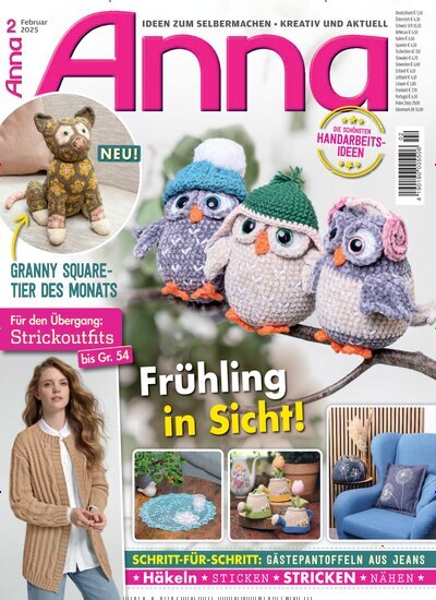 Titelbild der Ausgabe 2/2025 von Anna. Diese Zeitschrift und viele weitere Modemagazine und DIY-Magazine als Abo oder epaper bei United Kiosk online kaufen.