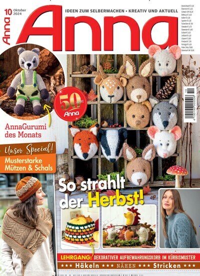 Titelbild der Ausgabe 10/2024 von Anna. Diese Zeitschrift und viele weitere Modemagazine und DIY-Magazine als Abo oder epaper bei United Kiosk online kaufen.