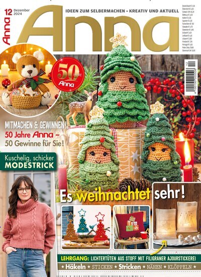 Titelbild der Ausgabe 12/2024 von Anna. Diese Zeitschrift und viele weitere Modemagazine und DIY-Magazine als Abo oder epaper bei United Kiosk online kaufen.