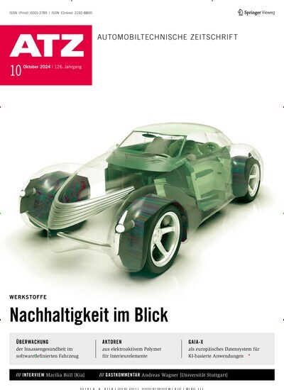 Titelbild der Ausgabe 10/2024 von ATZ Automobiltechnische Zeitschrift. Diese Zeitschrift und viele weitere Industriemagazine und Handwerkmagazine als Abo oder epaper bei United Kiosk online kaufen.