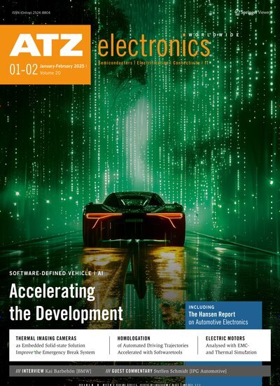 Titelbild der Ausgabe 1/2025 von ATZelectronics worldwide. Diese Zeitschrift und viele weitere Industriemagazine und Handwerkmagazine als Abo oder epaper bei United Kiosk online kaufen.