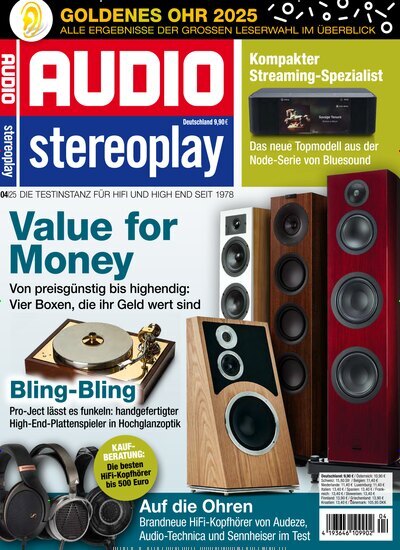 Titelbild der Ausgabe 4/2025 von Audio. Diese Zeitschrift und viele weitere Audiomagazine, Filmmagazine und Fotozeitschriften als Abo oder epaper bei United Kiosk online kaufen.