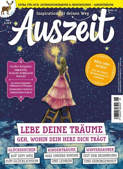 Titelbild der Ausgabe 6/2024 von Auszeit. Diese Zeitschrift und viele weitere Frauenzeitschriften als Abo oder epaper bei United Kiosk online kaufen.