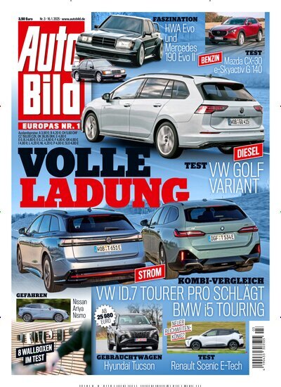 Titelbild der Ausgabe 3/2025 von Auto Bild. Diese Zeitschrift und viele weitere Automagazine und Motorradzeitschriften als Abo oder epaper bei United Kiosk online kaufen.