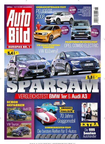 Titelbild der Ausgabe 11/2025 von Auto Bild. Diese Zeitschrift und viele weitere Automagazine und Motorradzeitschriften als Abo oder epaper bei United Kiosk online kaufen.