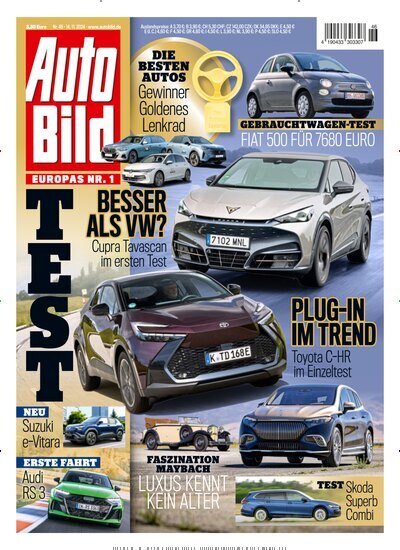 Titelbild der Ausgabe 46/2024 von Auto Bild. Diese Zeitschrift und viele weitere Automagazine und Motorradzeitschriften als Abo oder epaper bei United Kiosk online kaufen.