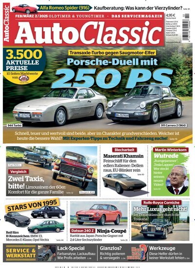 Titelbild der Ausgabe 2/2025 von Auto Classic. Diese Zeitschrift und viele weitere Automagazine und Motorradzeitschriften als Abo oder epaper bei United Kiosk online kaufen.