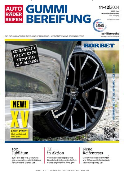 Titelbild der Ausgabe 12/2024 von Auto Räder Reifen Gummibereifung. Diese Zeitschrift und viele weitere Industriemagazine und Handwerkmagazine als Abo oder epaper bei United Kiosk online kaufen.