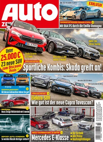 Titelbild der Ausgabe 3/2025 von Auto Zeitung. Diese Zeitschrift und viele weitere Automagazine und Motorradzeitschriften als Abo oder epaper bei United Kiosk online kaufen.