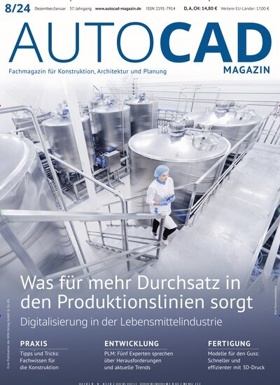 Titelbild der Ausgabe 8/2024 von Autocad & Inventor Magazin. Diese Zeitschrift und viele weitere Industriemagazine und Handwerkmagazine als Abo oder epaper bei United Kiosk online kaufen.