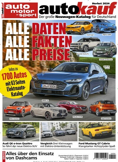 Titelbild der Ausgabe 4/2024 von autokauf. Diese Zeitschrift und viele weitere Automagazine und Motorradzeitschriften als Abo oder epaper bei United Kiosk online kaufen.